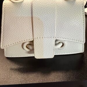 Elegant White Leather Women's Mini Bag